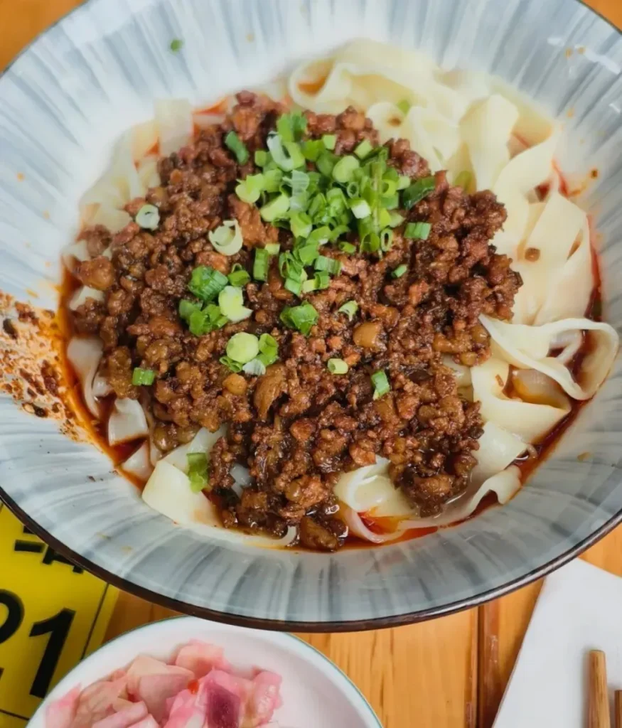 Sujiao wide noodles at Sister Lan