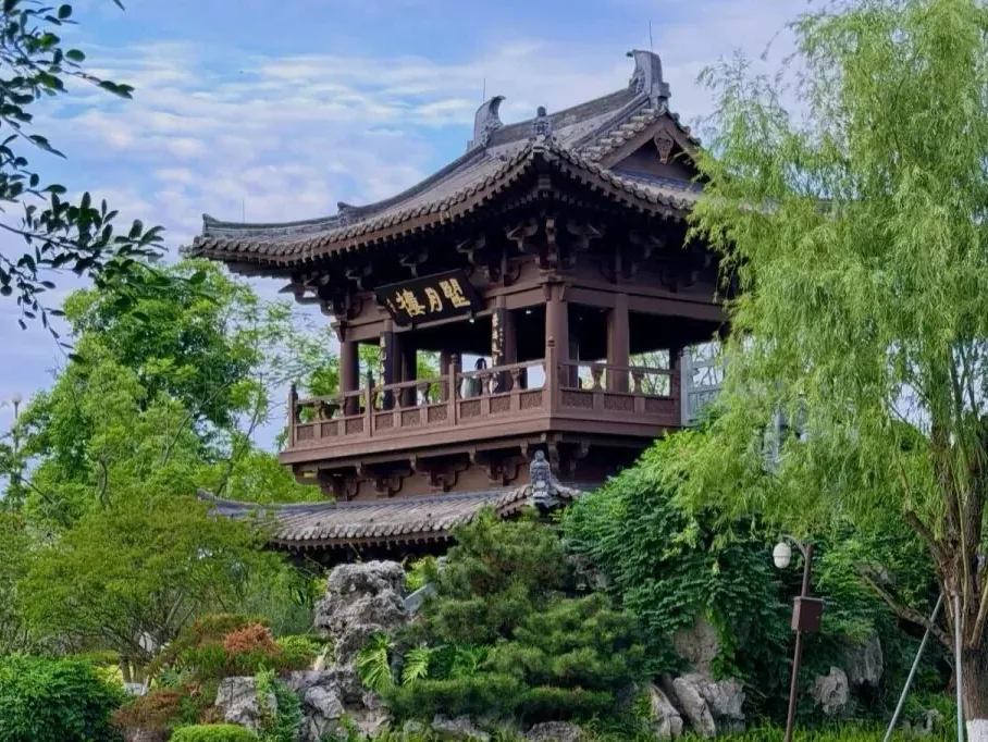 Bonsai and rockeries in Yi Garden, a classical garden within Tianfu Art Park.