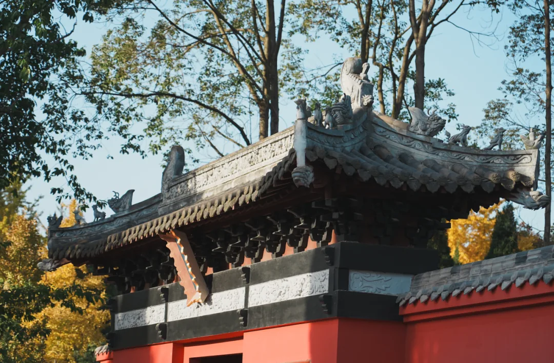 Ming Shu Prince Tomb complex entrance surrounded by greenery in Chengdu