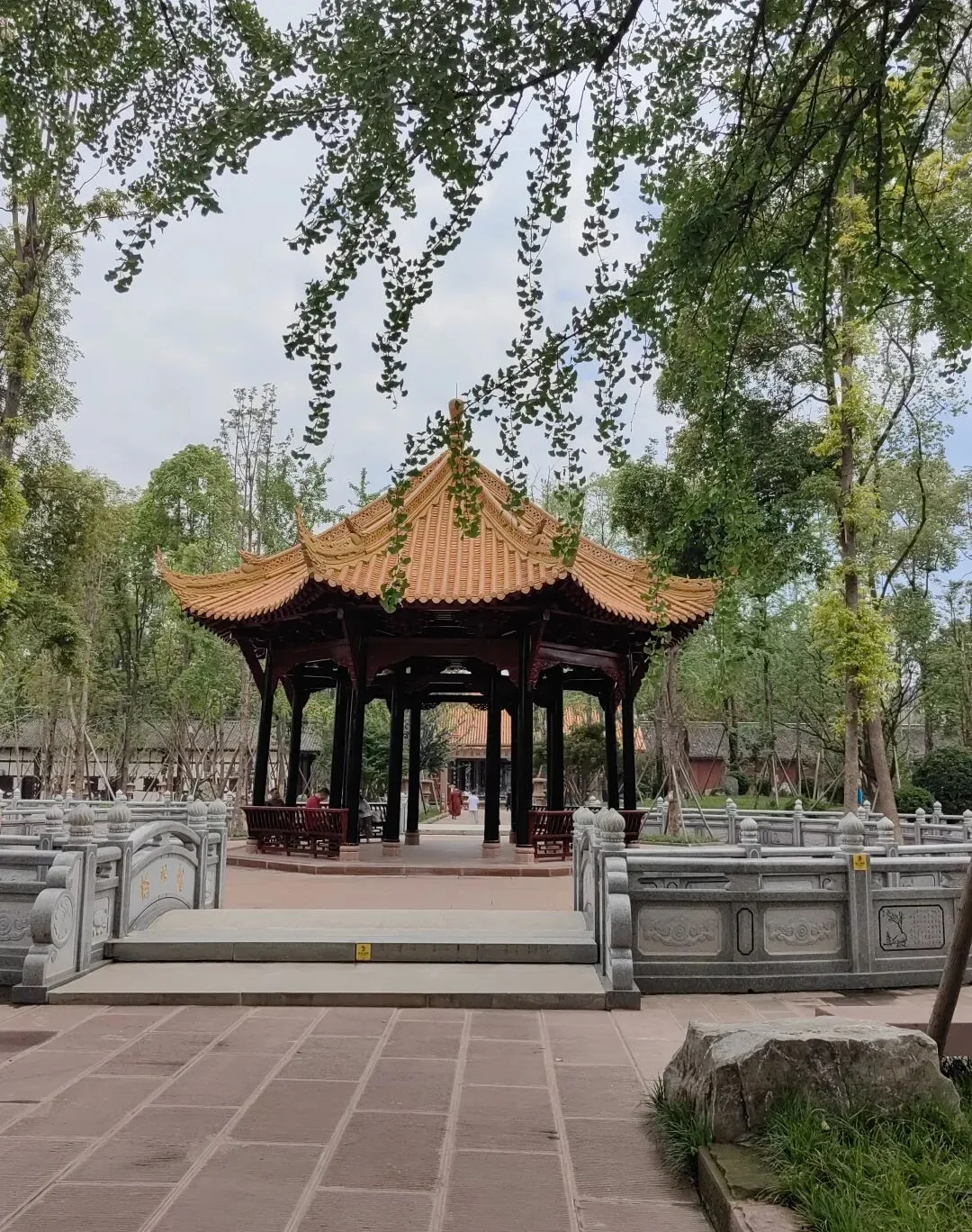 Photo spot at Mahavira Hall plaza, red wall and bamboo corner, Zhaojue Temple