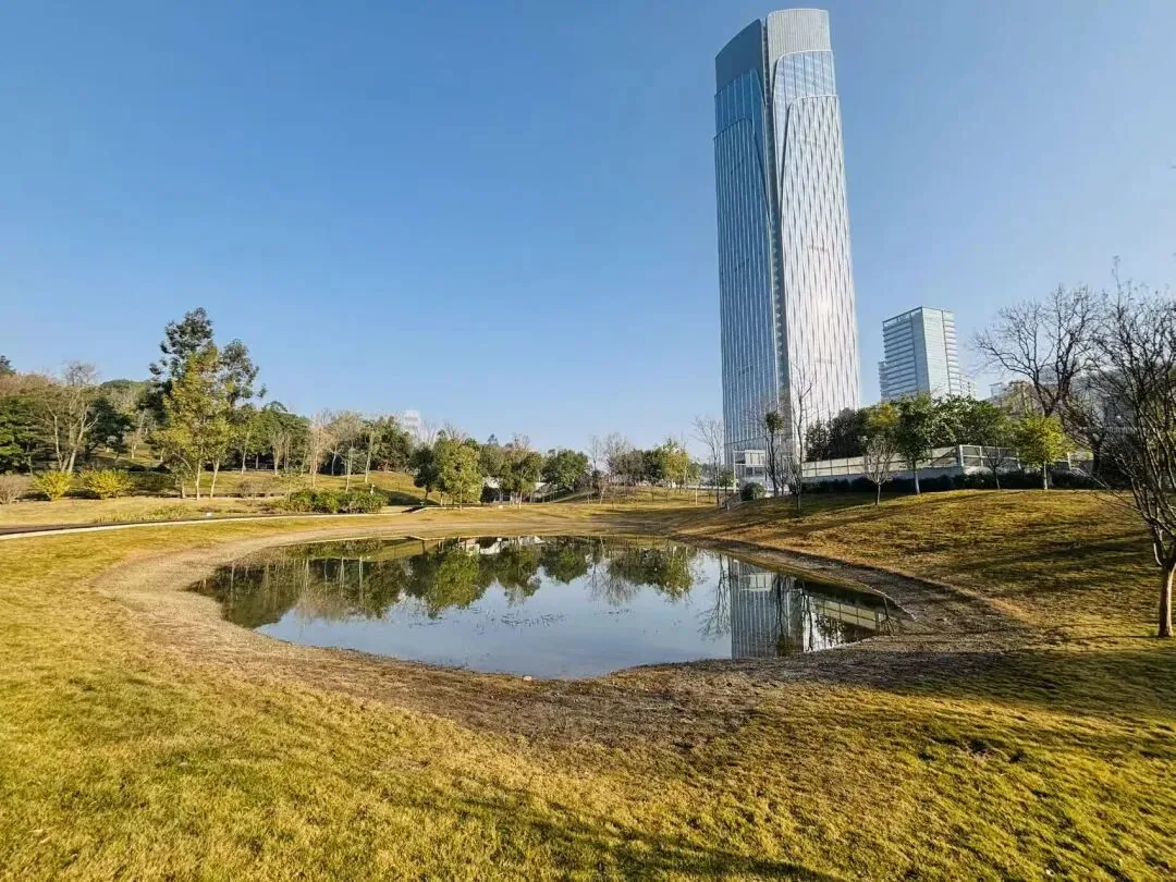 Hidden mountain park in south Chengdu surrounded by greenery