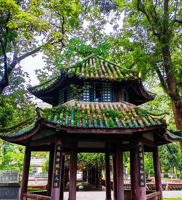 Historic temple courtyard of Longcang Temple, Xindu, Chengdu