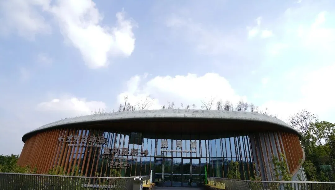 Mingyue Pavilion panda enclosure with climbing structures