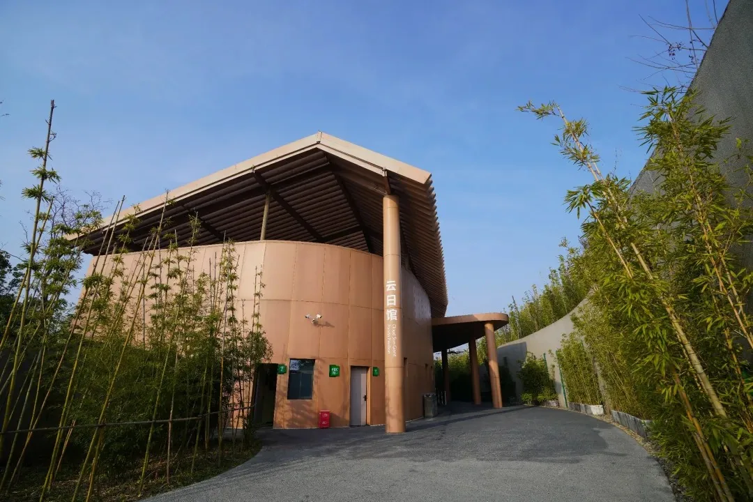 Collage of panda pavilions in Panda Creek Valley area