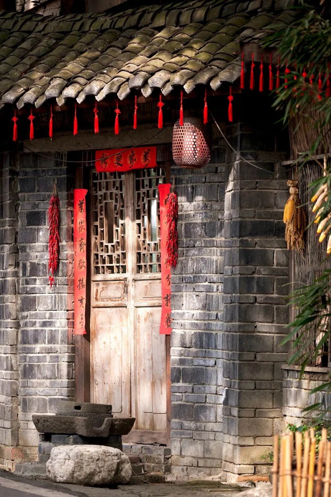 Harmonious green ecological environment inside Nongyuan cultural park
