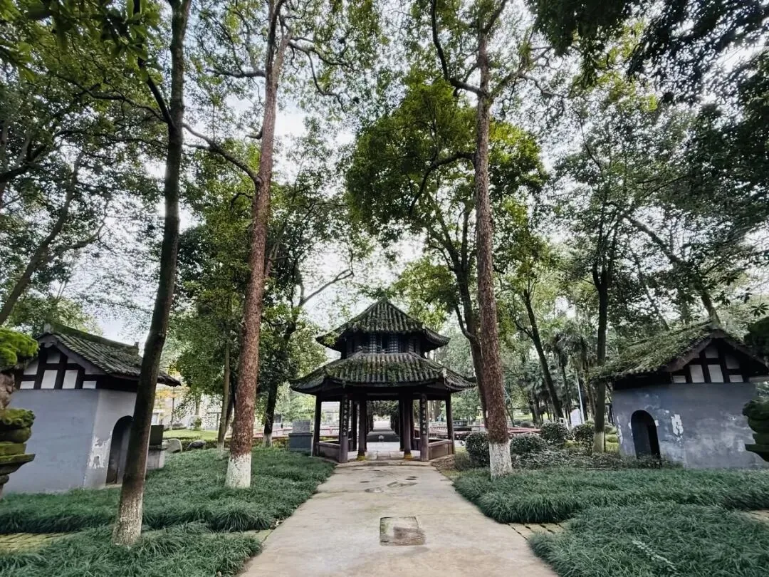 Chengdu's busy Wenshu Monastery courtyard with visitors, contrasting with quiet temples
